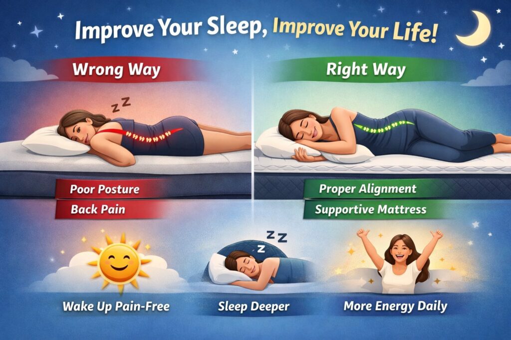 🛏 Best Sleeping Positions for Lower Back Pain Relief (Complete 2026 Guide)