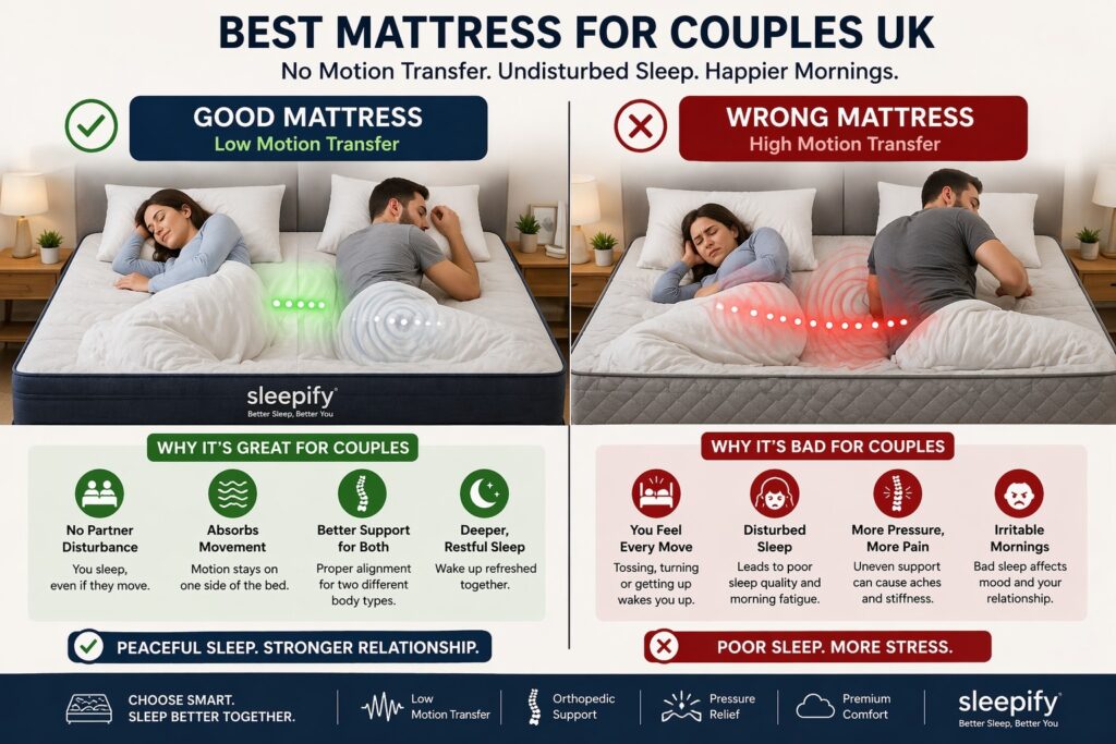 Best Mattress for Couples UK (No Motion Transfer Guide 2026