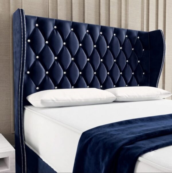 Aurora Winged Headboard Divan Bed - Premium Beds UK with Storage Options