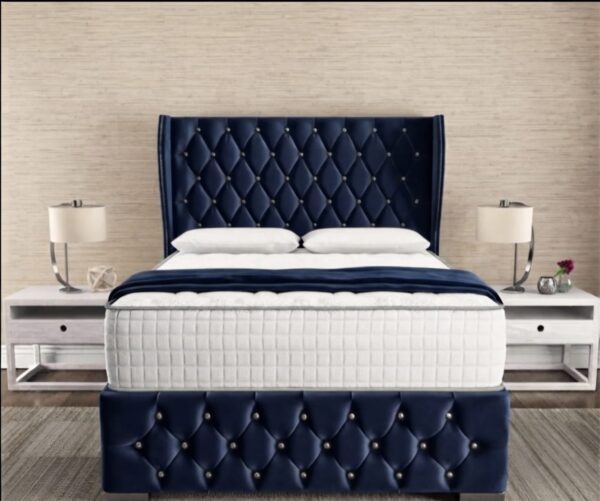 Aurora Winged Headboard Divan Bed - Premium Beds UK with Storage Options